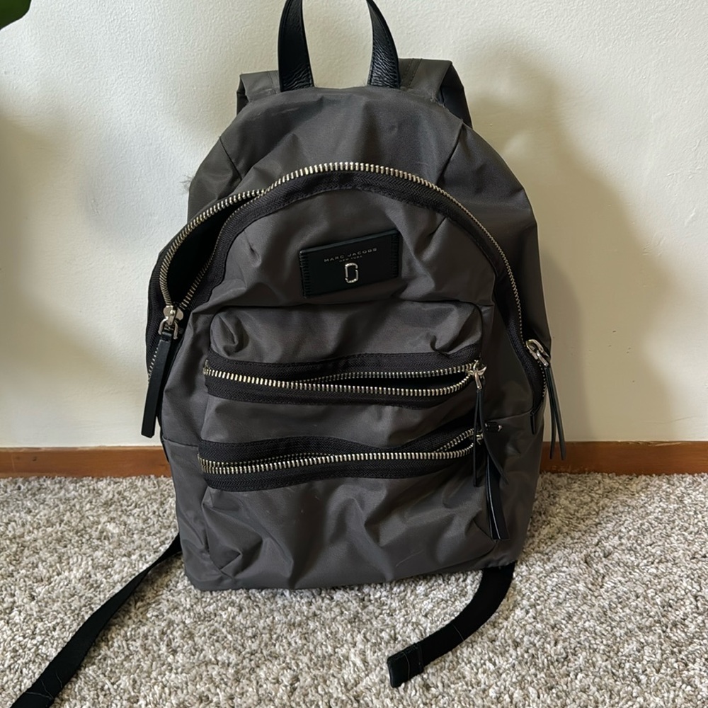 Marc Jacobs Black/Gray Zipper Backpack - image 1